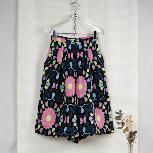 BERMUDA À PLIS - Maille Jacquard