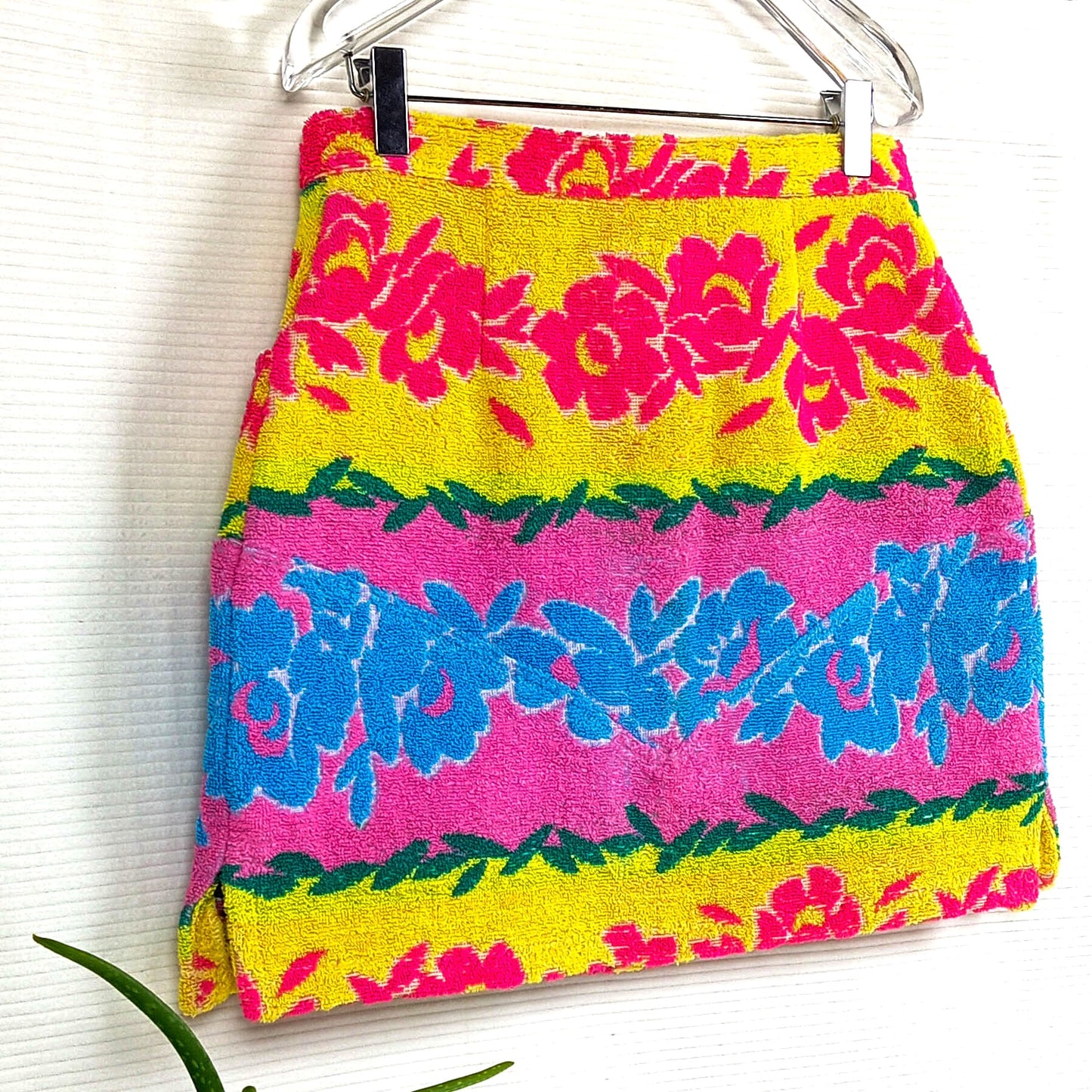 JUPE EN ÉPONGE VINTAGE - Fuchsia