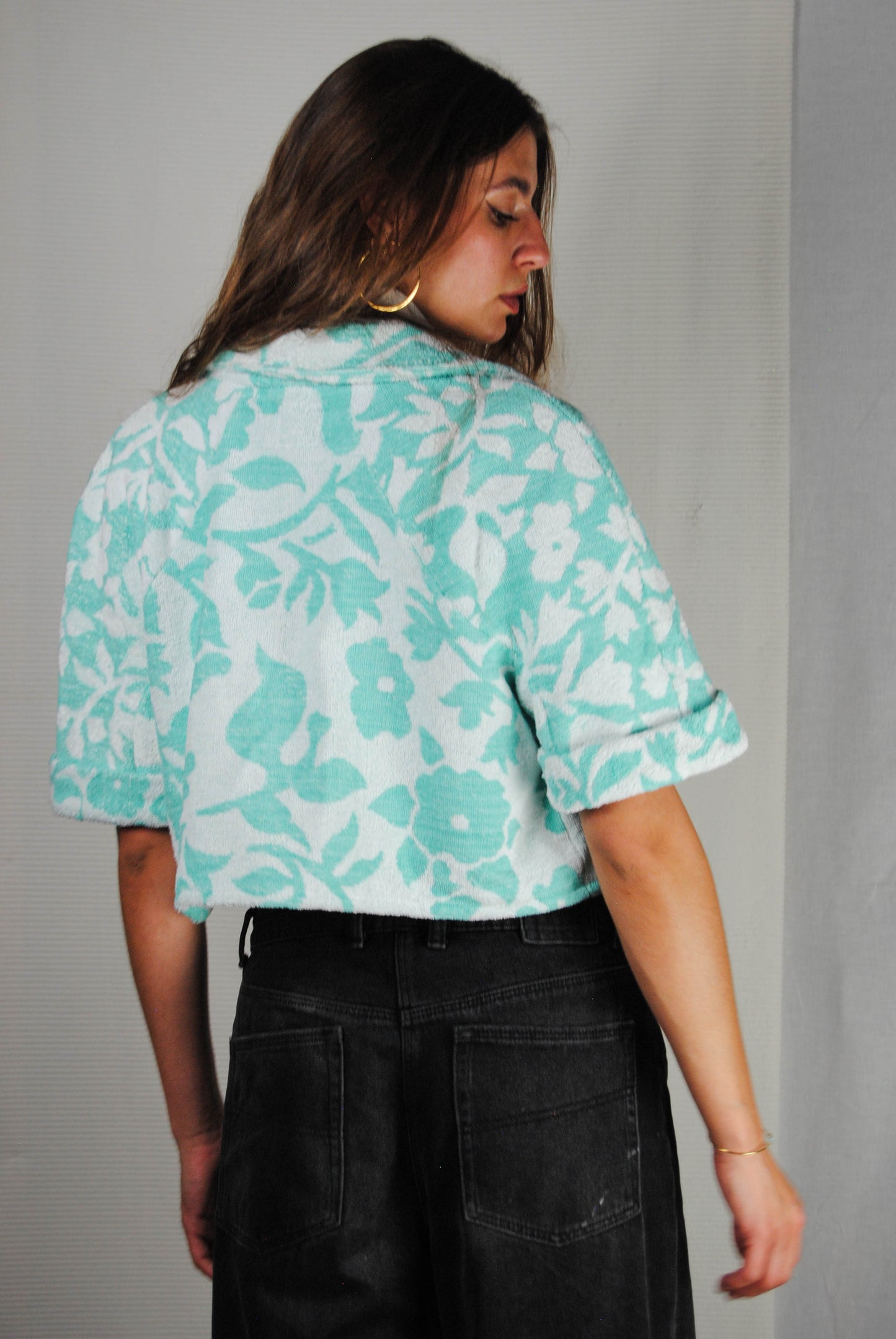 CHEMISETTE EN ÉPONGE VINTAGE - Bleu