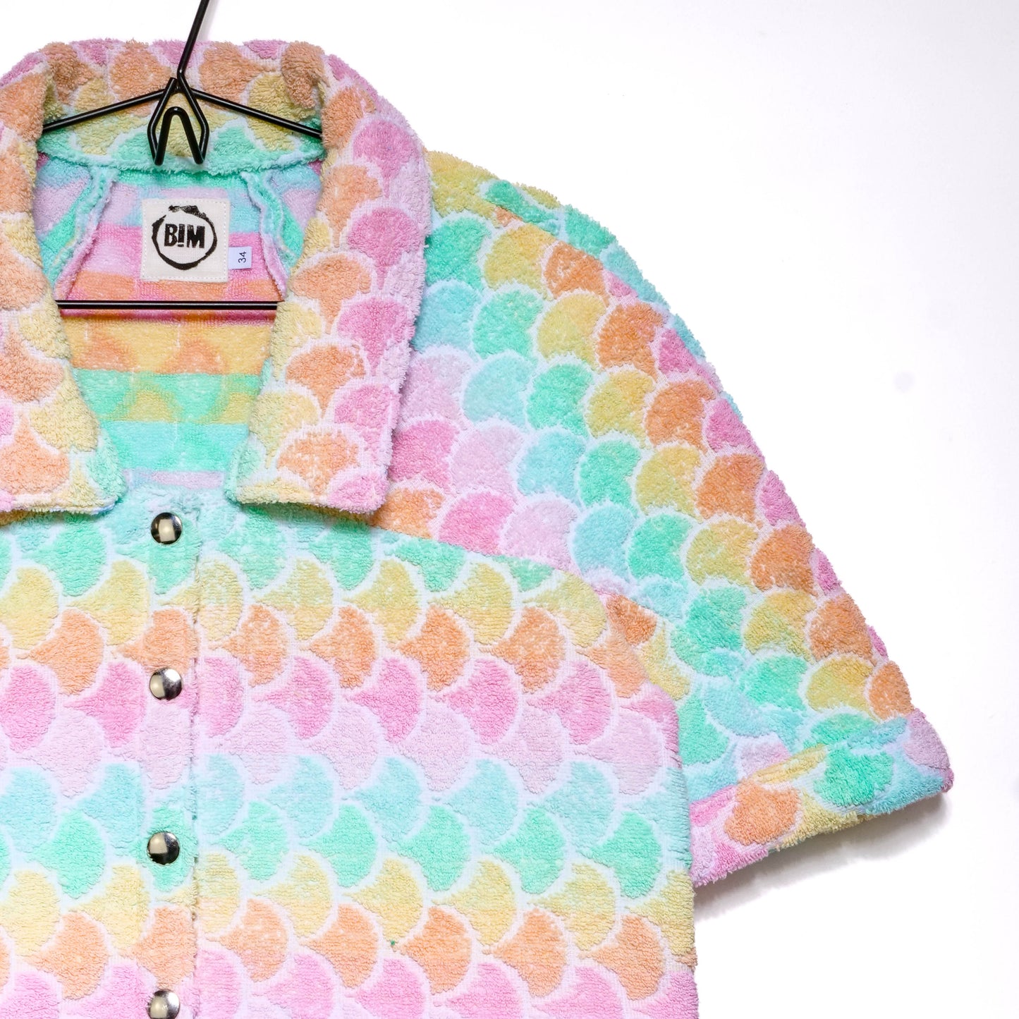 Chemise en éponge vintage - Multicouleur à palmier T34