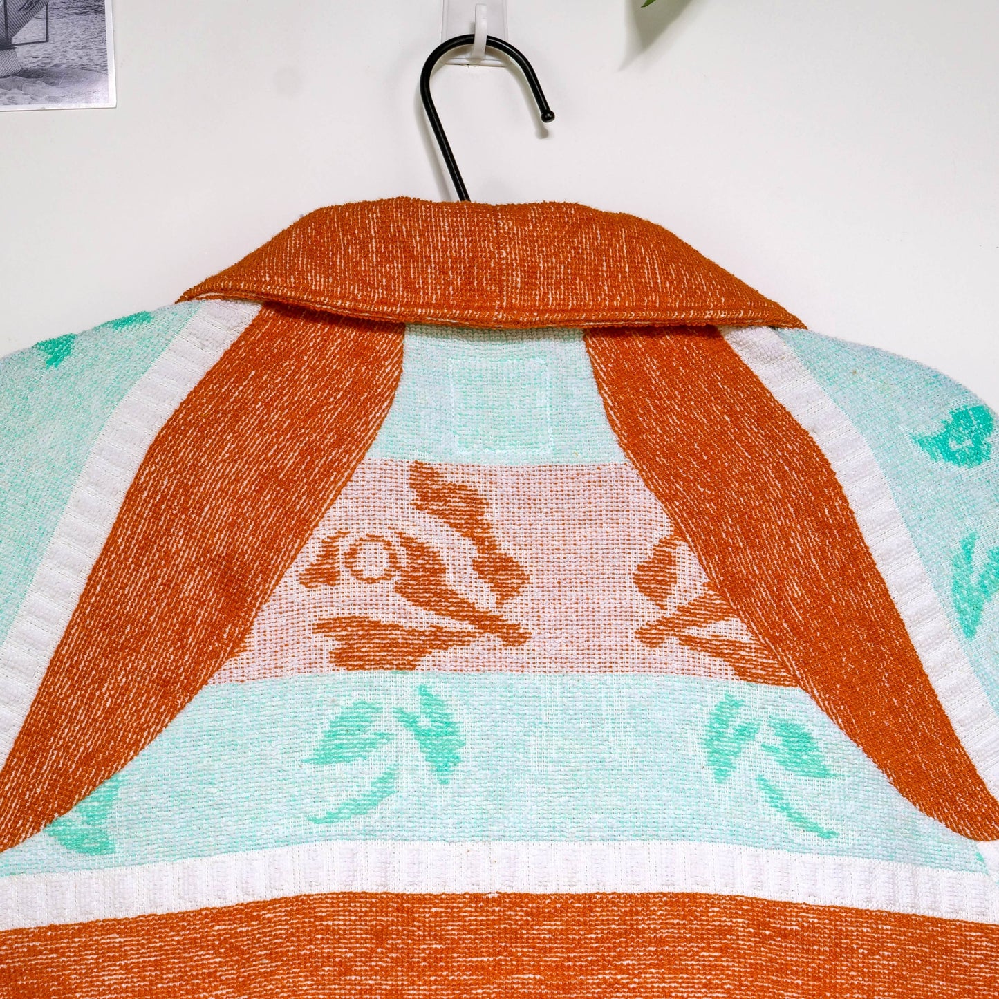 Chemise en éponge vintage - Bleu et marron à fleur T36