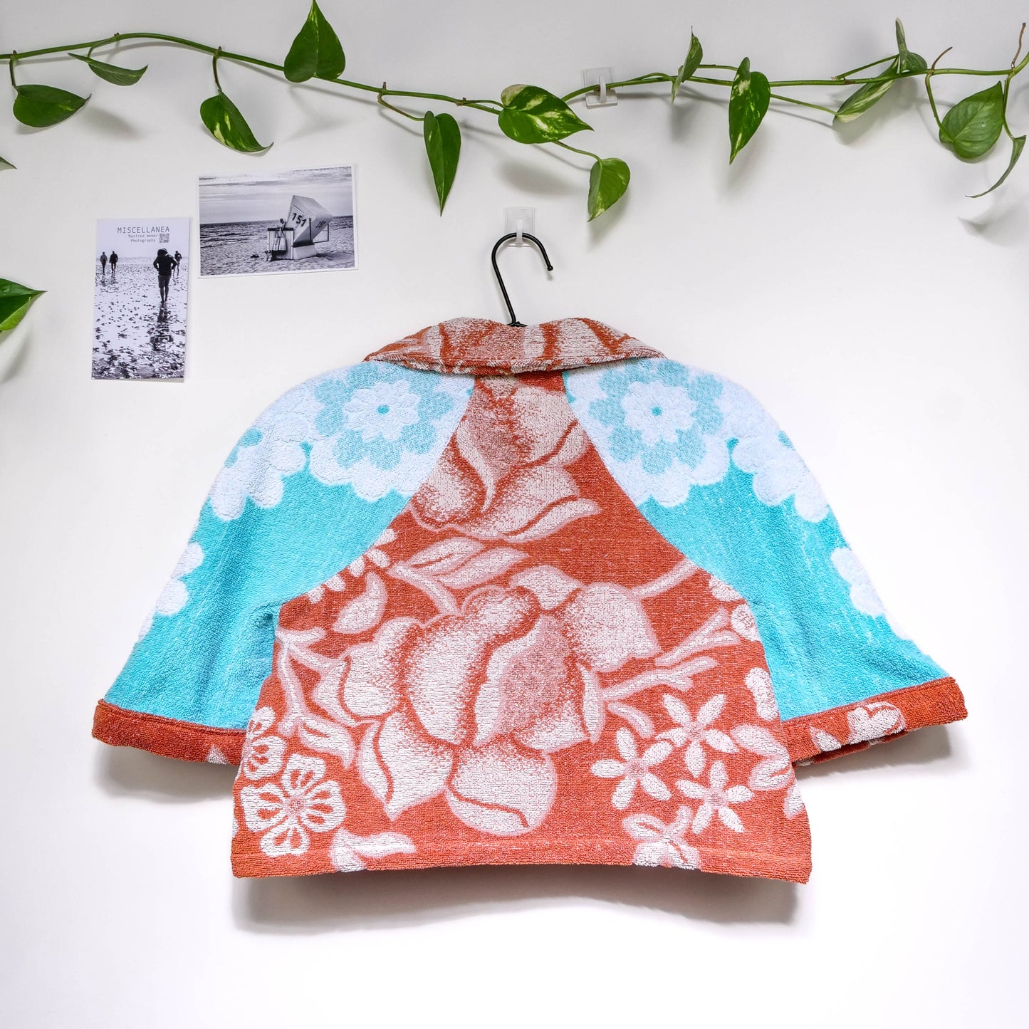Chemise en éponge vintage - Bleu et rouge à fleur T38