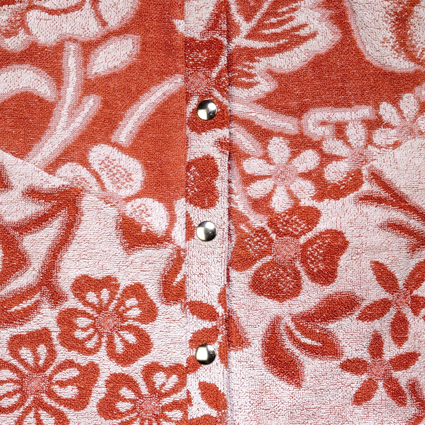 Jupe en éponge vintage - Rouge et blanc à fleur T38