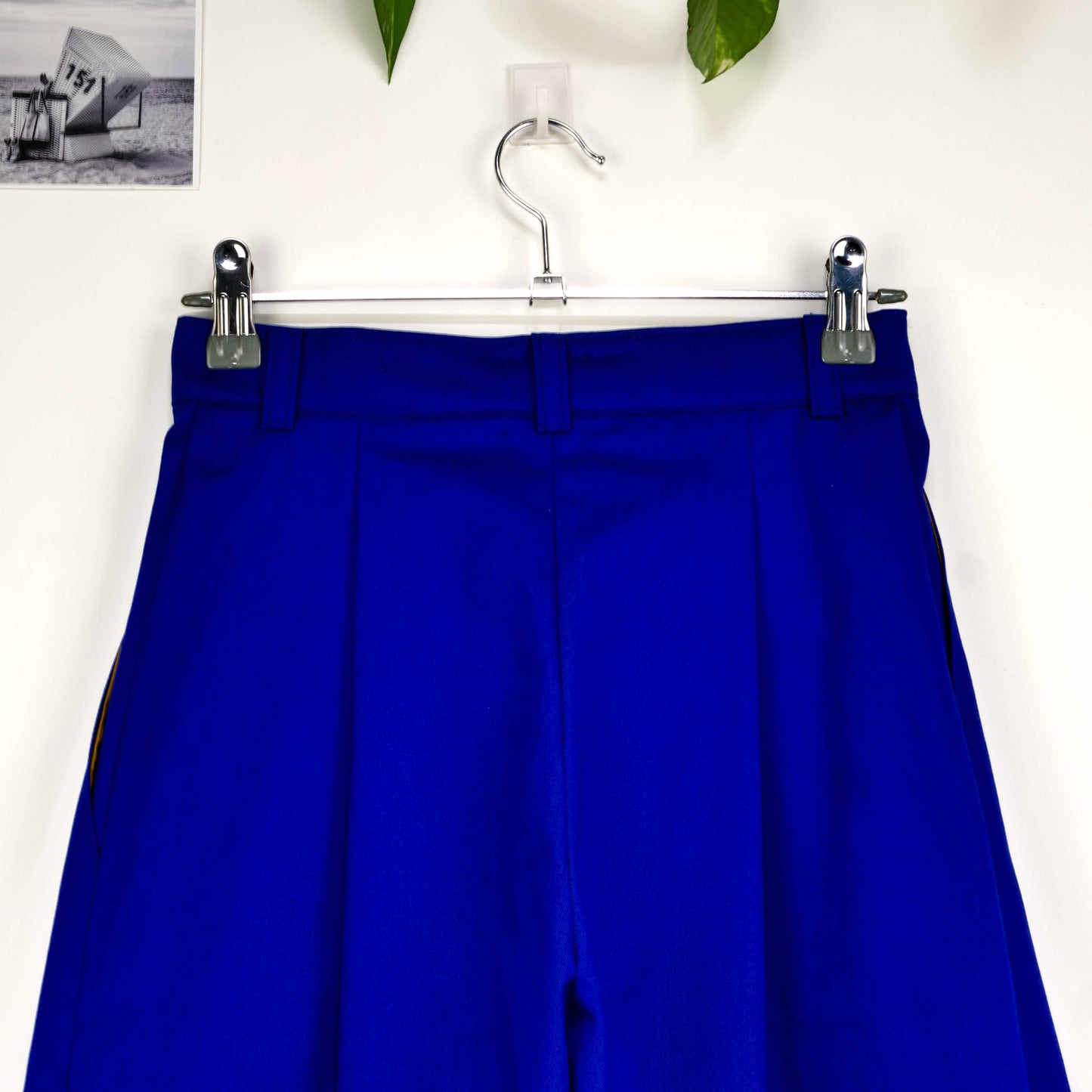 Bermuda à plis - Bleu roi