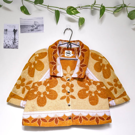 Chemise en éponge vintage - Marron à fleur T40