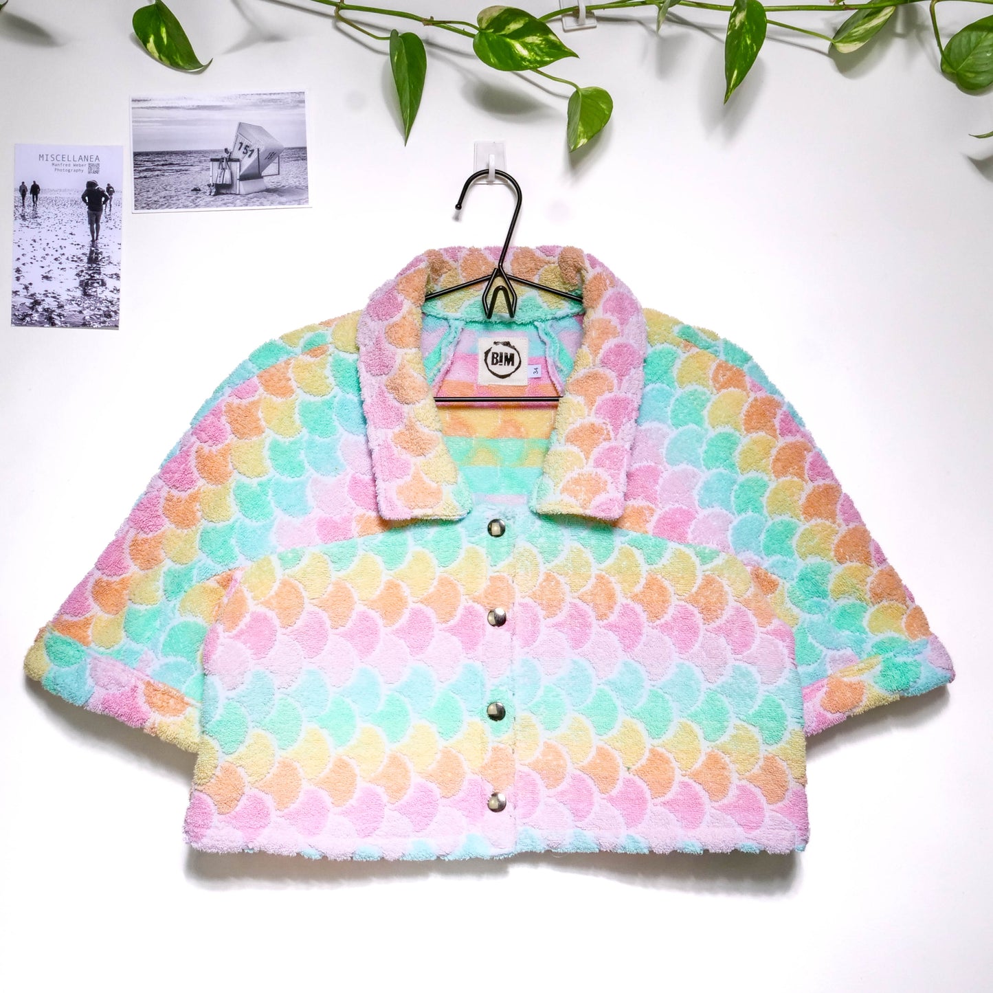 Chemise en éponge vintage - Multicouleur à palmier T34