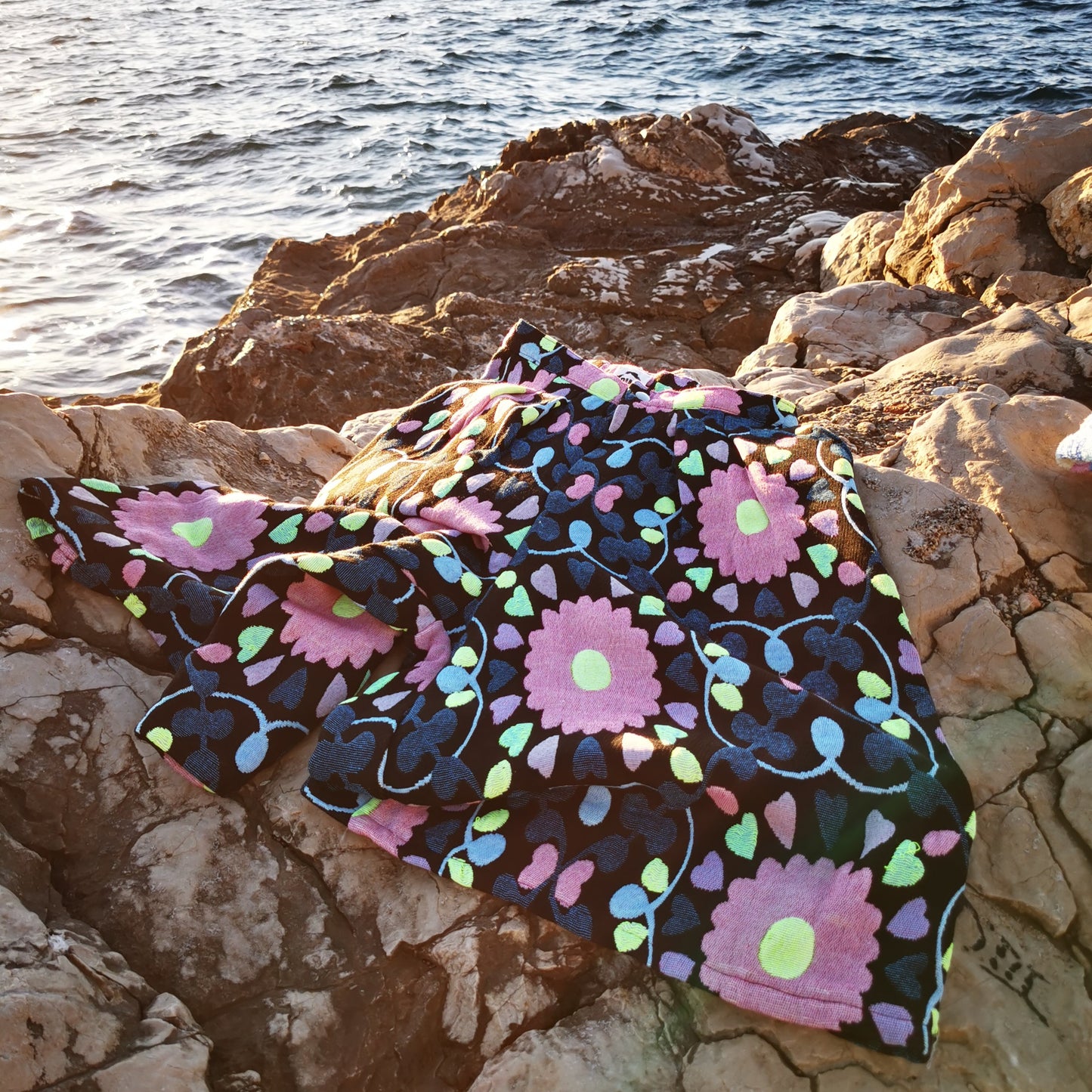 BERMUDA À PLIS - Maille Jacquard