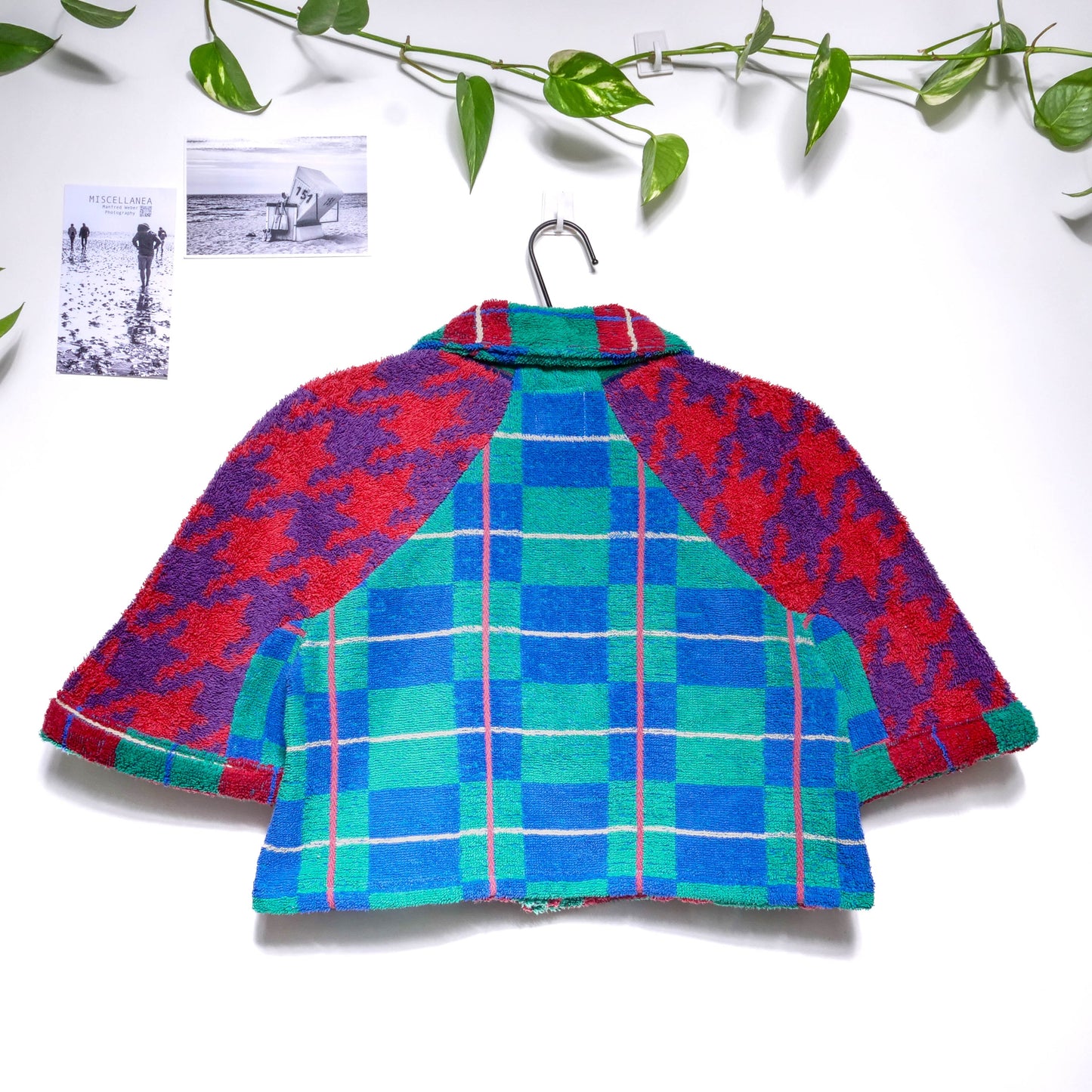 Chemise en éponge vintage - Tartan vert et rouge T34