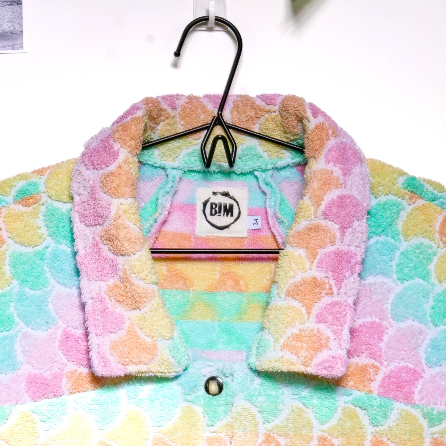 Chemise en éponge vintage - Multicouleur à palmier T34