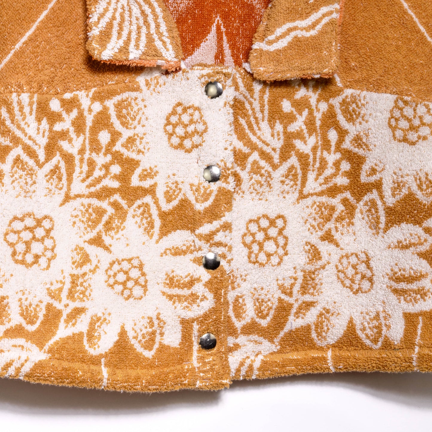 Chemise en éponge vintage - Marron à fleur T34