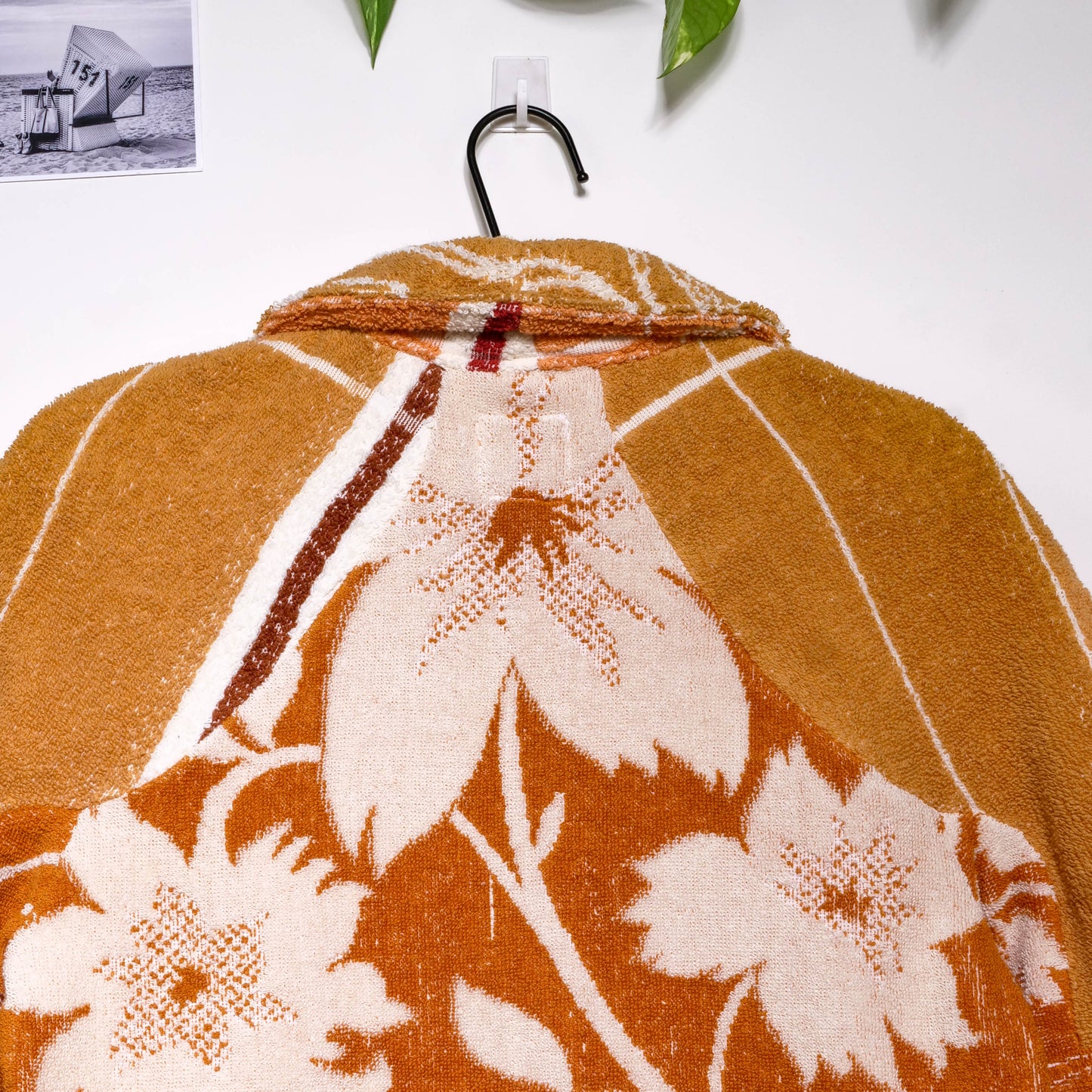 Chemise en éponge vintage - Marron à fleur T34