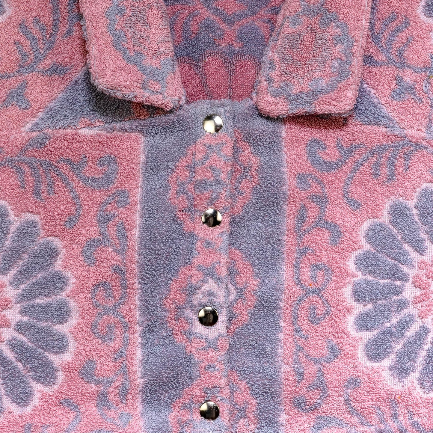 Chemise en éponge vintage - Rose et gris à fleur T36