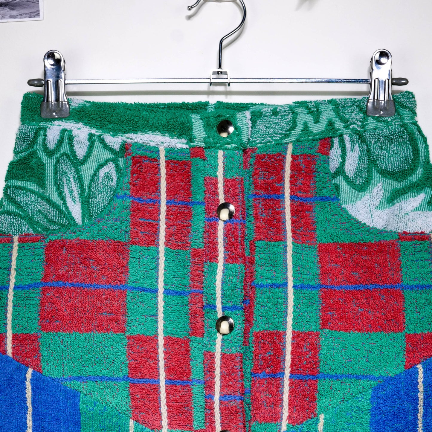 Jupe en éponge vintage - Tartan Vert T34