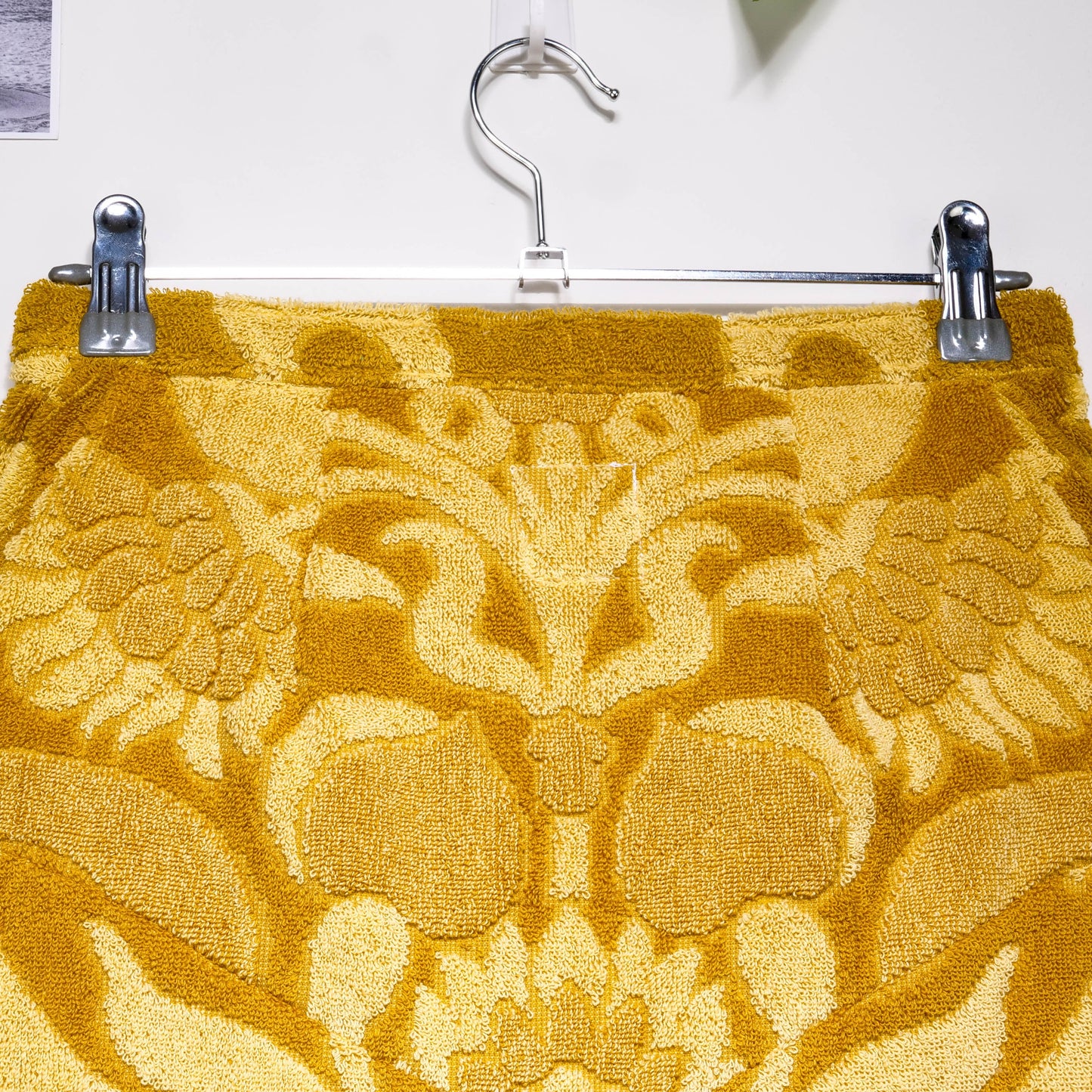 Jupe en éponge vintage - Doré à fleur T36