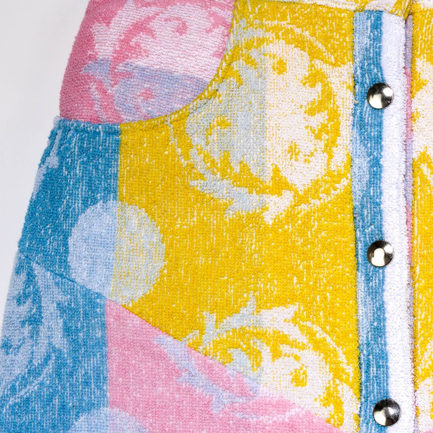 Jupe en éponge vintage - Jaune, bleu et rose T36