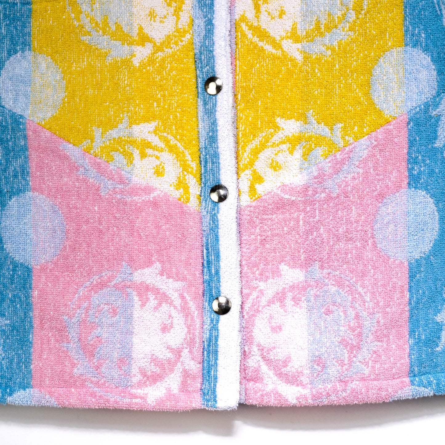 Jupe en éponge vintage - Jaune, bleu et rose T36