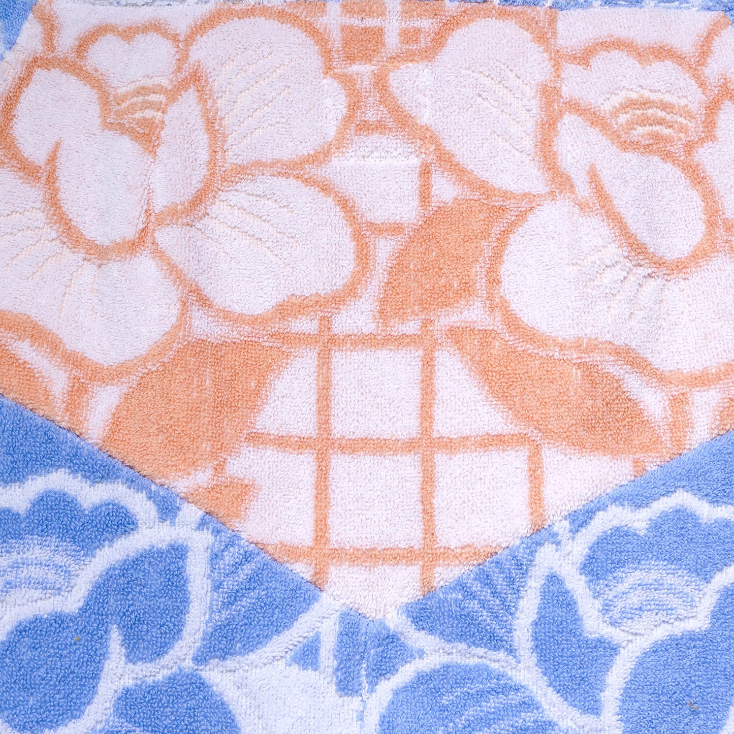 Jupe en éponge vintage - Orange et bleu à carreau T36