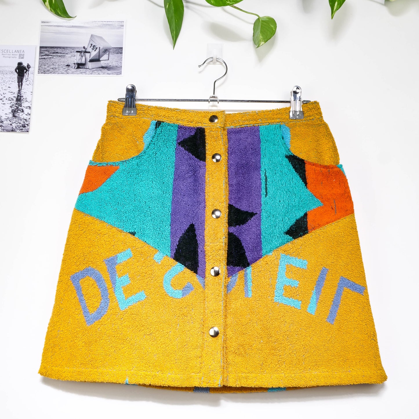 Jupe en éponge vintage - Jaune soleil T38