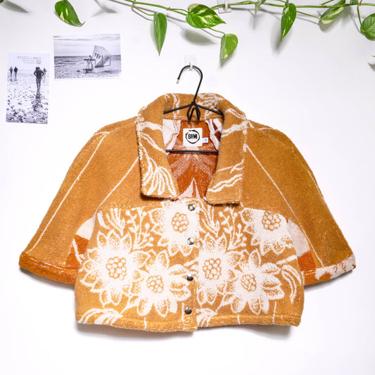 Chemise en éponge vintage - Marron à fleur T34