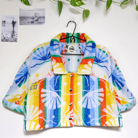 Chemise en éponge vintage - Multicouleur rayure et fleur T40