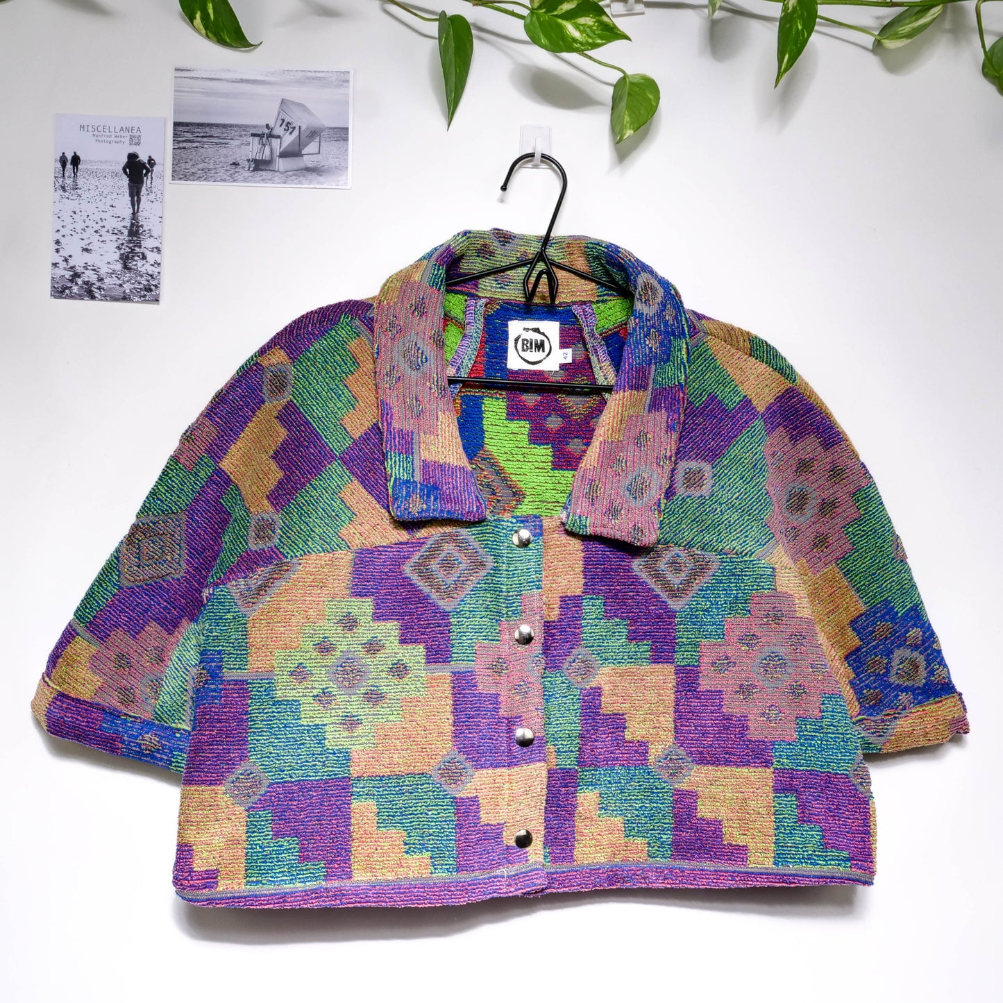 Chemise en éponge vintage - Multicouleur géométrique T42