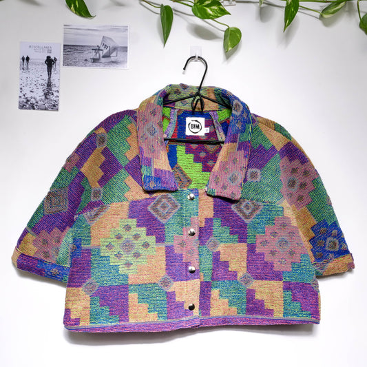 Chemise en éponge vintage - Multicouleur géométrique T42